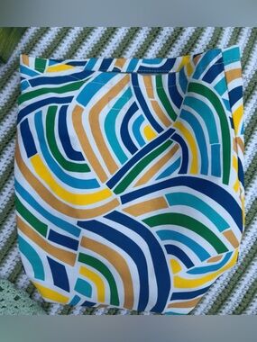 Tabitha Brown Colorful Geometric Fold-Over Insulated Lunch Bag